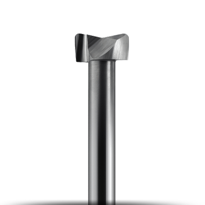 Double Flute end Mills with edge radius and polished flute