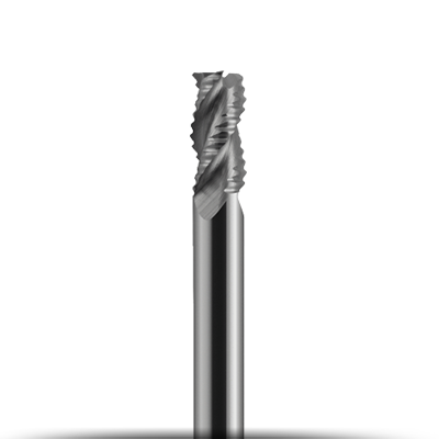 Triple flute end mill, copper roughing mill