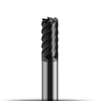 Six flute end mill