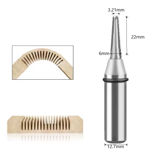 Freza V-Shape Arc pentru MDF, PAL melaminat și PVC