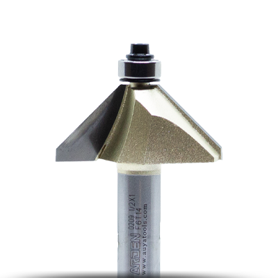 45° Chamfer Router Bit with Top Bearing – for Wood