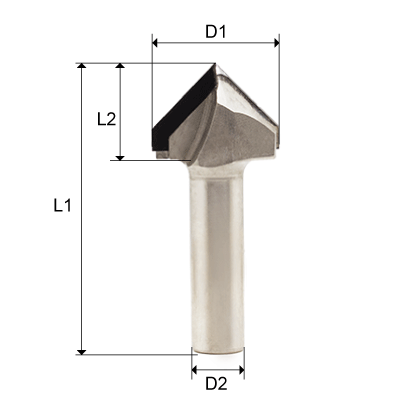 Freză diamantată în V (PCD Diamond)