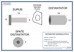 CA series, aluminum sign standoffs