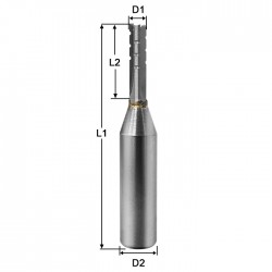 Three flute end mill for wood